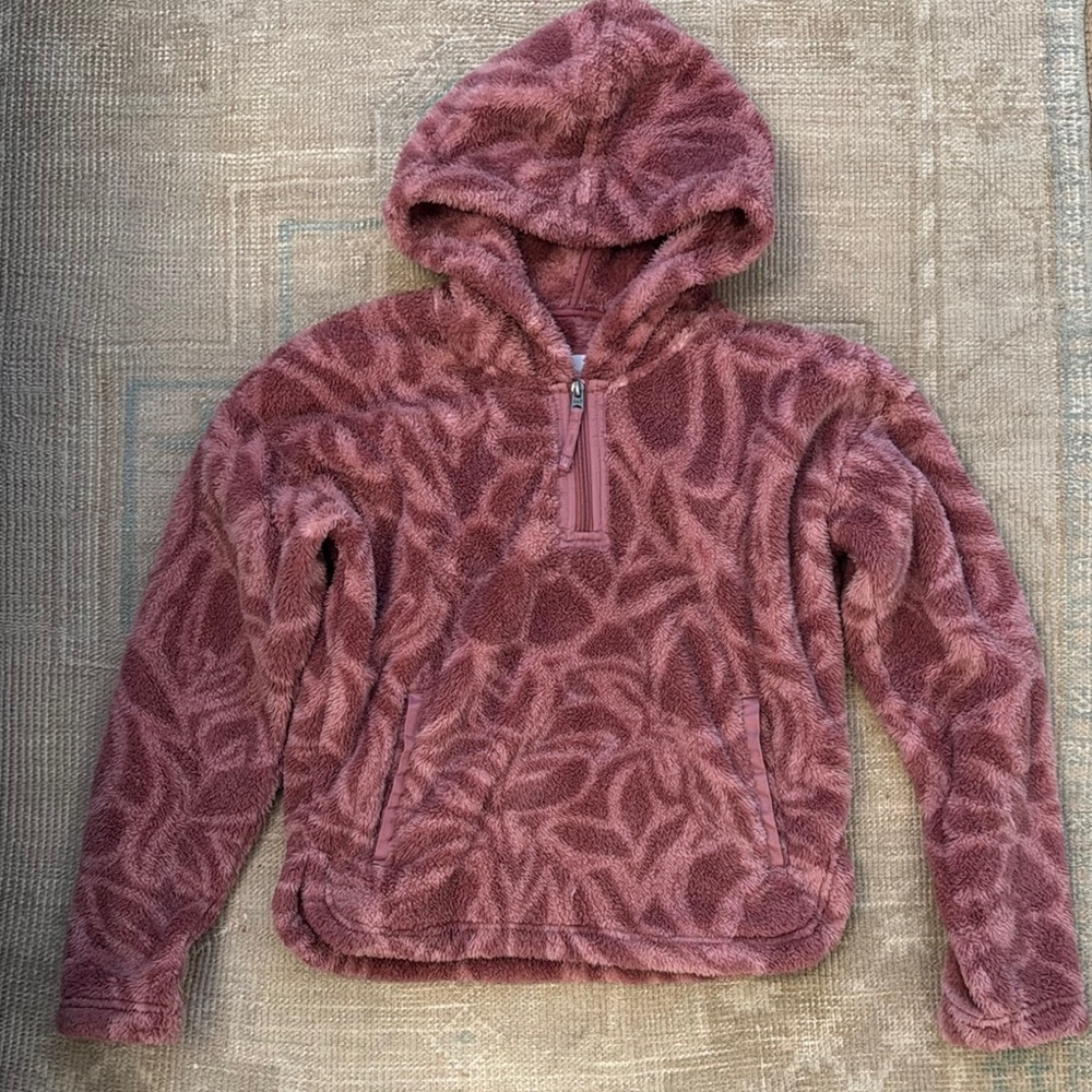Abercrombie pink fleece hoodie